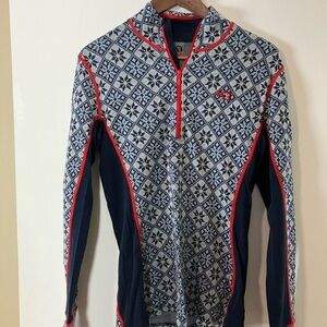 Kari Traa Merino Wool Quarter-Zip Top